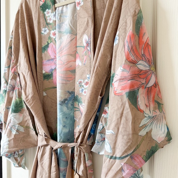 Boho peacock 🦚 kimono NWT multi color large - Picture 6 of 12